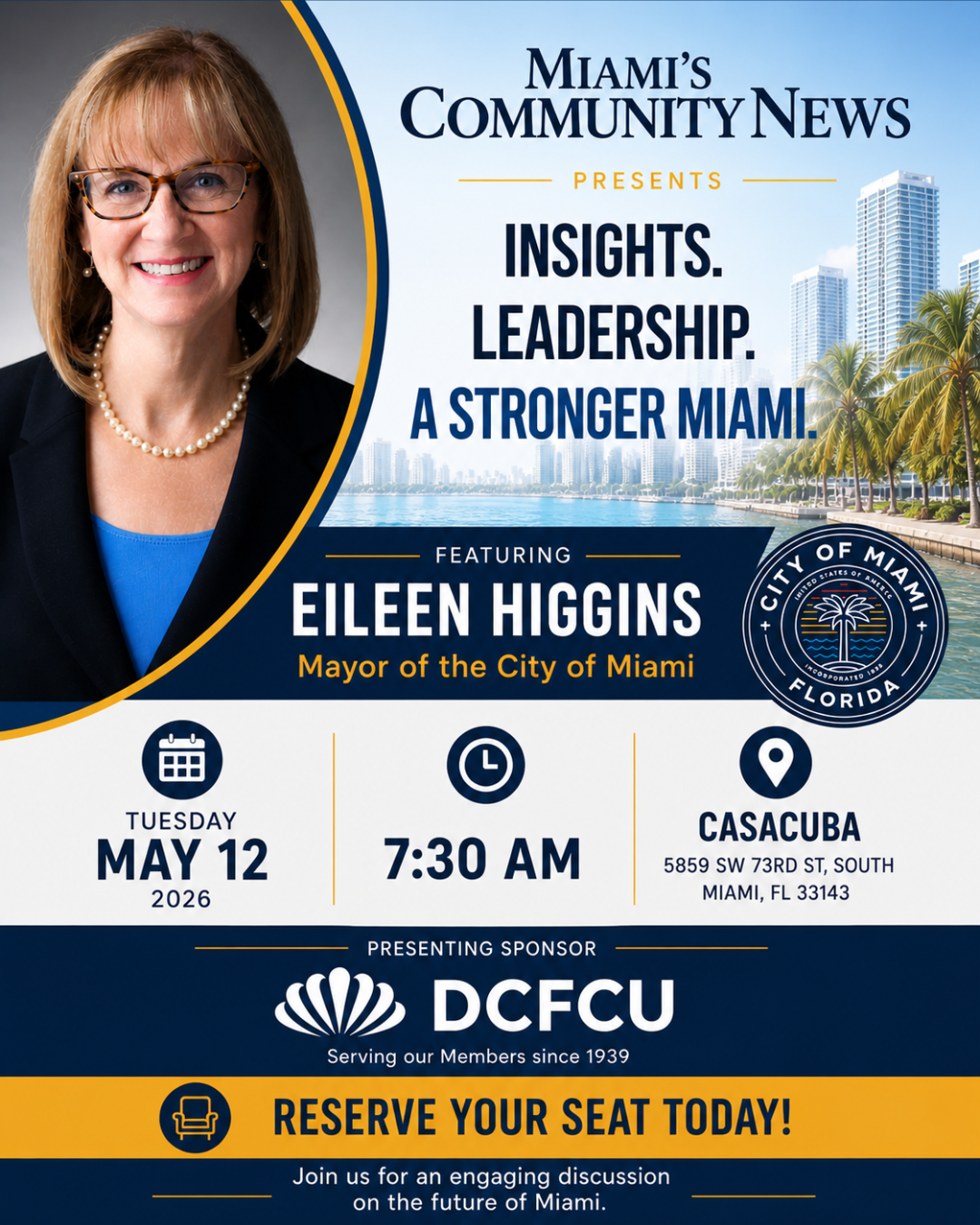 Networking Breakfast with City of Miami Mayor Eileen Higgins